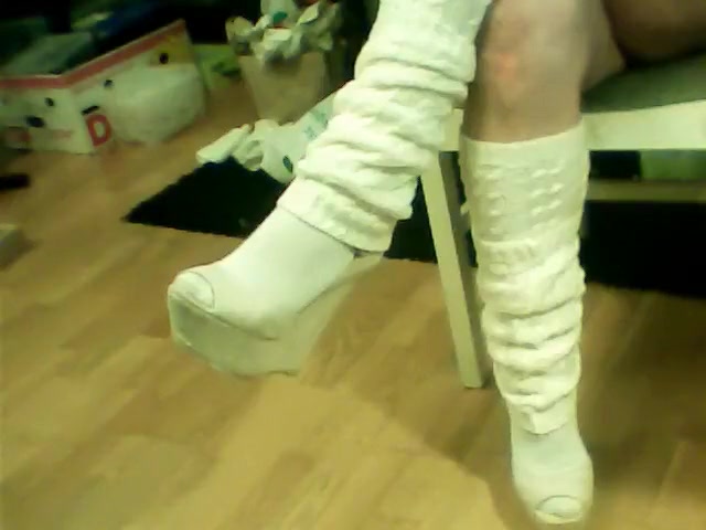 white shoes and socks