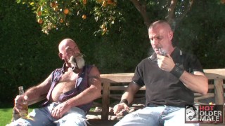 Daddy Steve Hurly Fucks Christian Mitchell in a Sling Outdoors