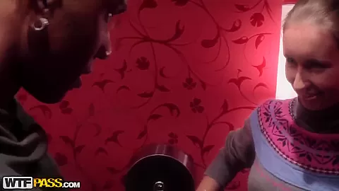 Amateur Penny goes to public toilet with dirty stud