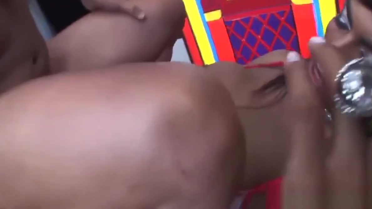 White dude gets fucked by TS BBC while moaning in a joy