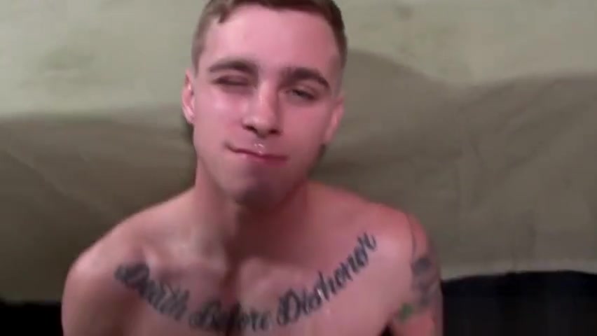 GI army hunk gets facial after sucking