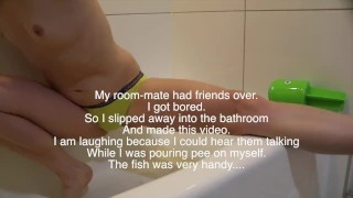 Pee in Panties with People Outside Bathroom
