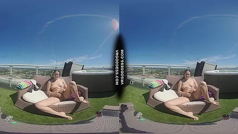 Sunny Afternoon Rooftop Dildo Masturbation College Girl Rosanna