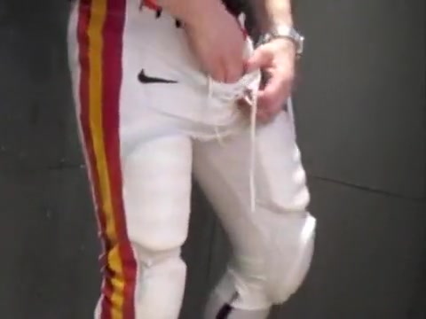 Twink: shower & JO in NIke football uniform