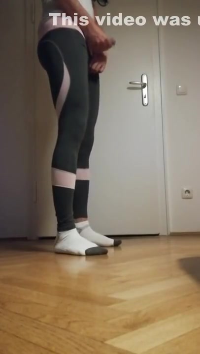 Sissy cums in leggings