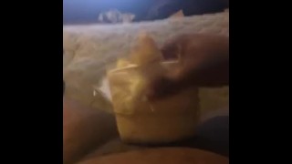 Fun pocket pussy part2 empty my lode in it