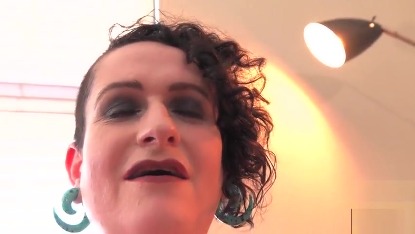 Transgender amateur teases her pussy