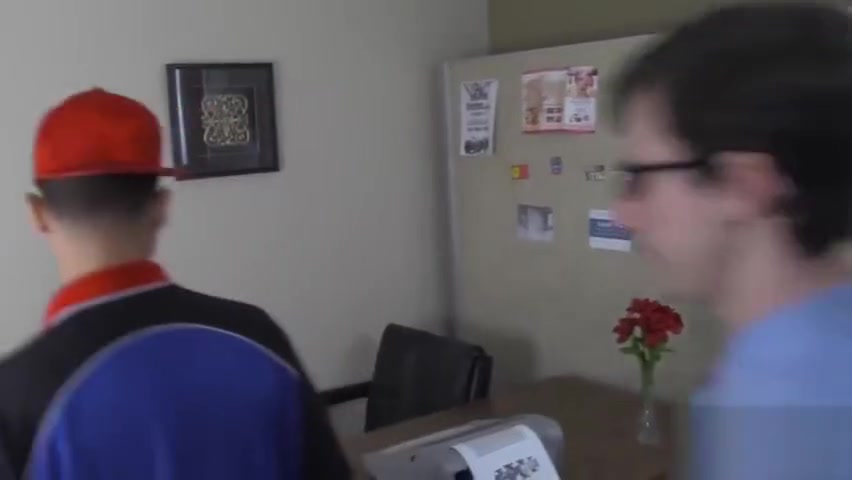 Sasha Strokes In 3way At Office