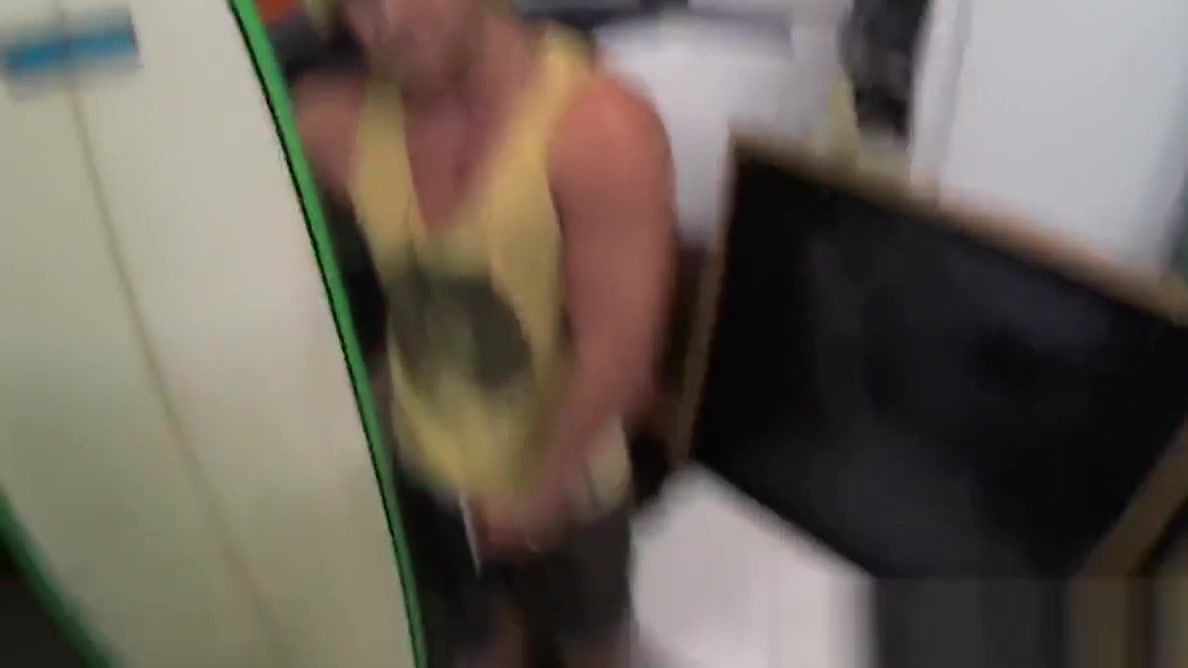 Handsome surfer photoshooting before spitroast in POV