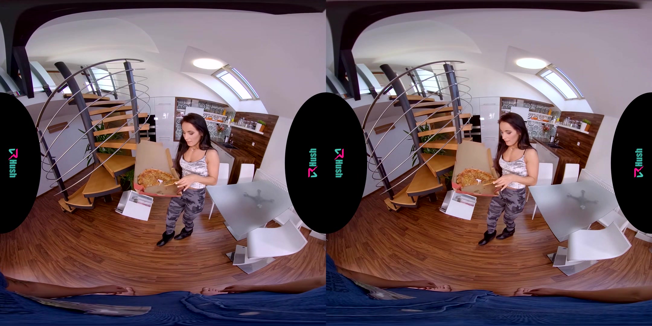 I Hope You Brought Some Pizza - Brunette Pornstar Pov