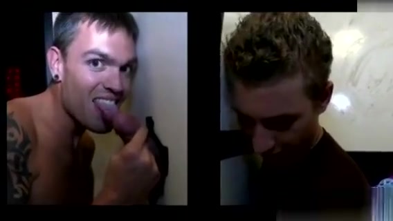 Dumb dude fooled into gay blowjob at gloryhole