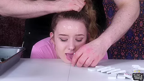 Deep throating petite blonde teen 18+