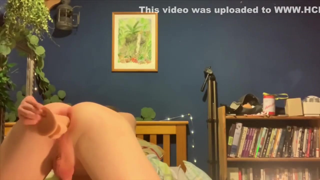 barely legal trap twink fucks and rides BIG dildo ( 2)
