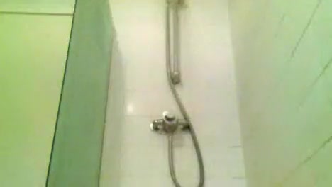 Jeans, Shirt & White Boxers Wank in Shower