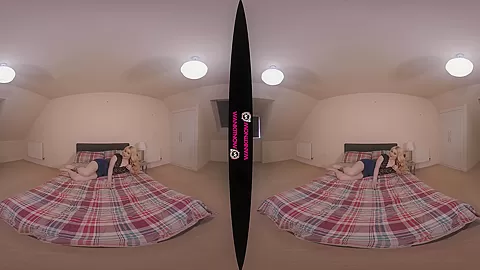 Innocent Wank - Cute Blonde Teasing on the Bed - SexLikeReal