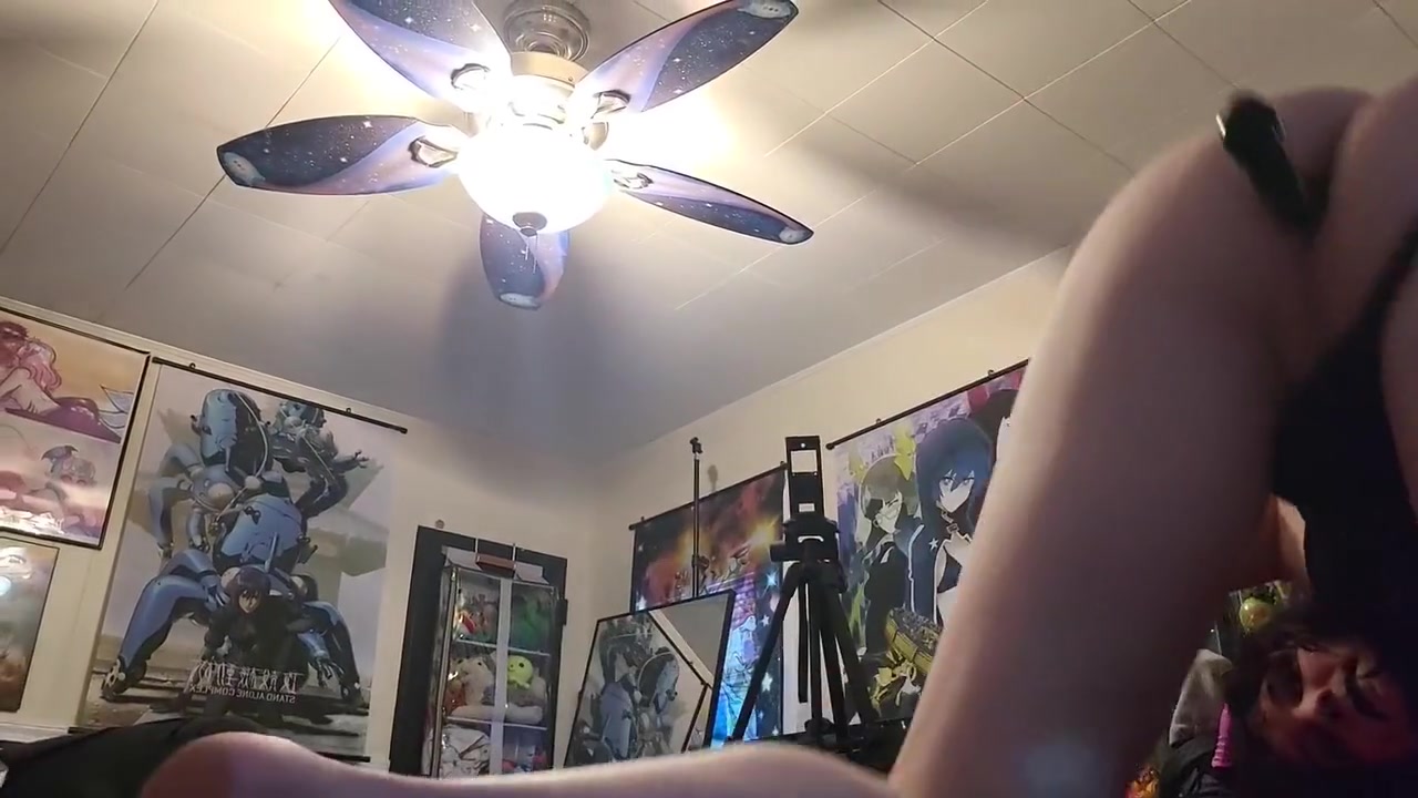 Trans Girl In Green Corset Close Up Cum Shot