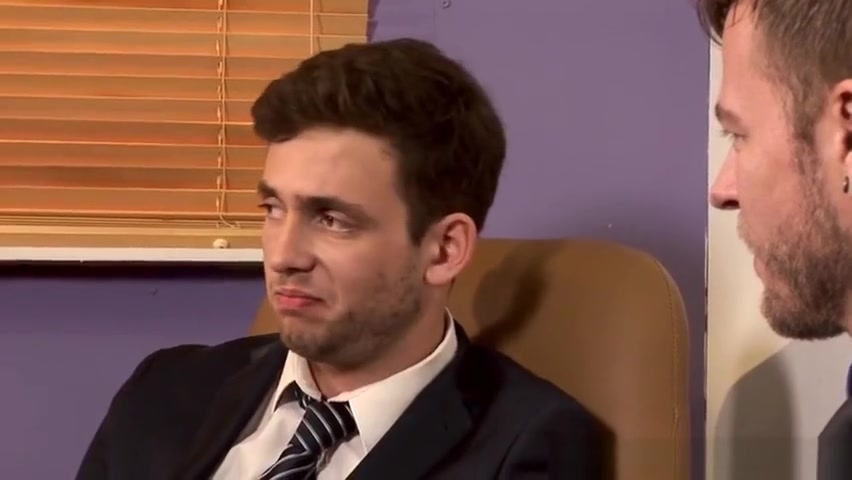 English office jock sucking dick and assfuck