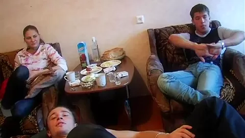 Alsa & Carol & Dazzy Pink & Melanie in a pair of in-love students 18+ enjoying college sex