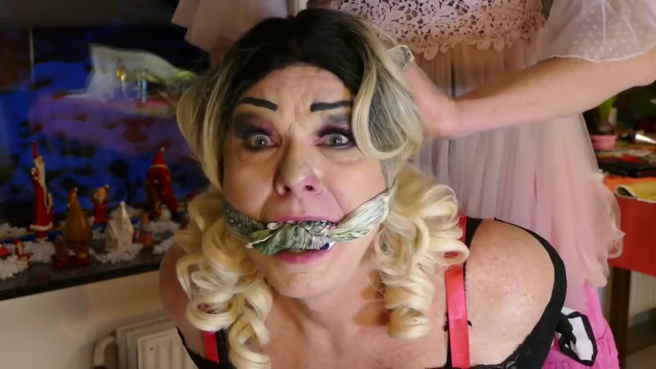 Scarf Gagged Sissy! - Sissy Slave