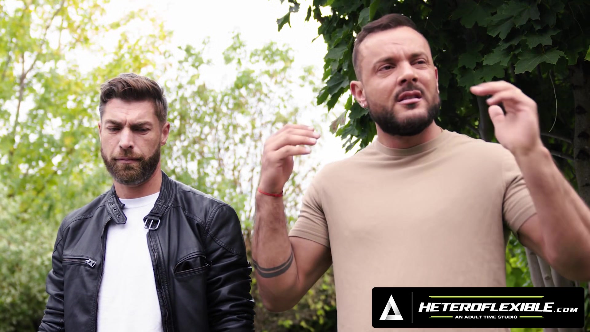 HETEROFLEXIBLE - Curious Str8 Buddies Sir Peter & Only Matt Get Aroused In Hot Tub While Jerking Off