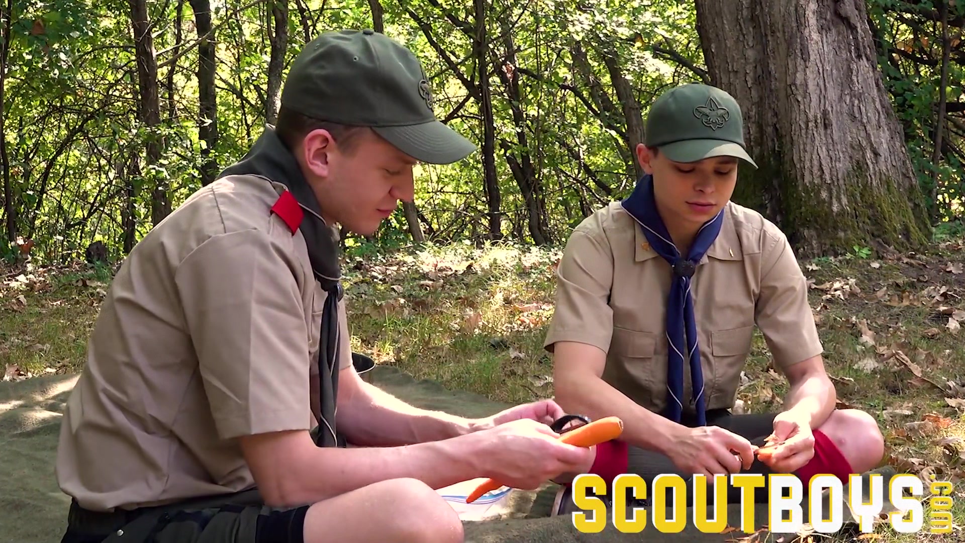 ScoutBoys Cute scouts in full uniform raw fuck in public