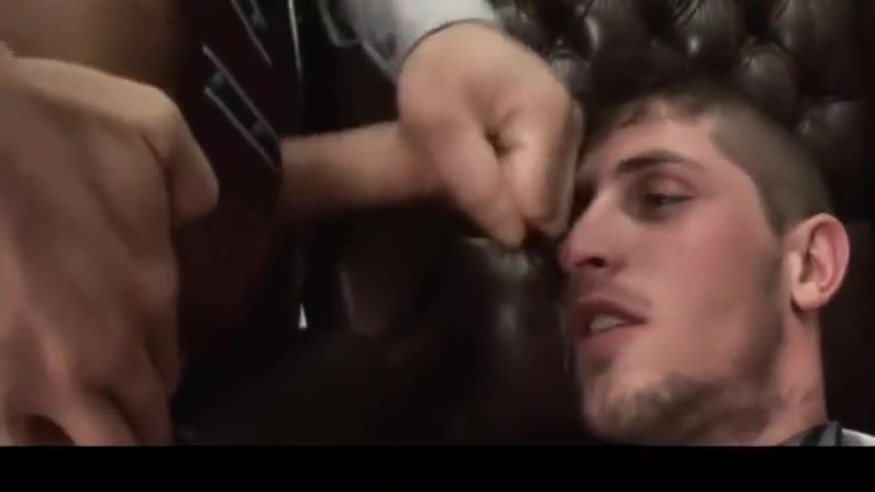 Gay businnes ass fucks office worker and gets facial