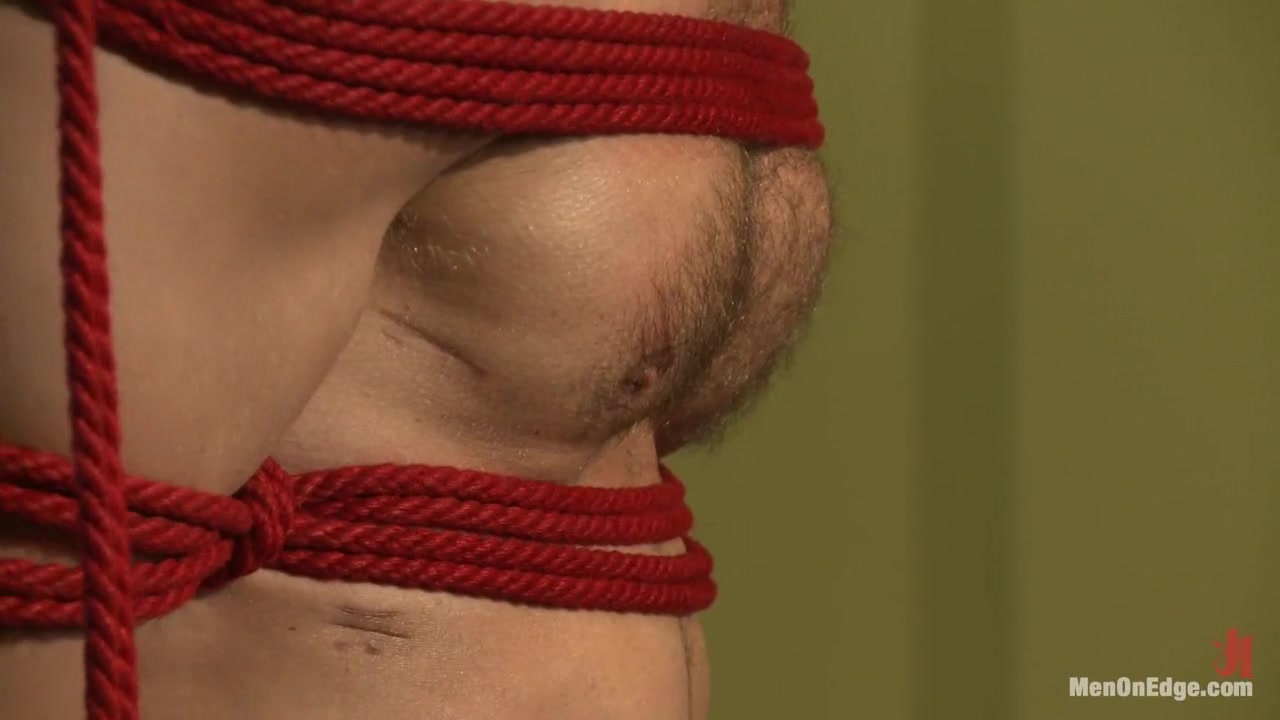Super hunk Landon Conrad tied up and edged for the very first time