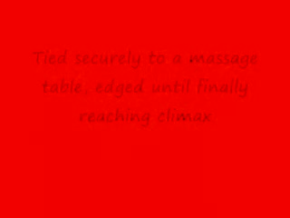 Edged on Massage Table to Climax