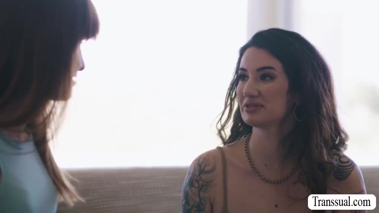Tattooed Stepmom Comforts Trans Stepteen By