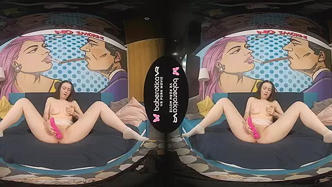Sheril takes out her pink sex toy and fucks her pink pussy in VR today - BaberoticaVR